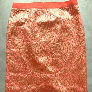 J crew metallic pencil skirt sz 12